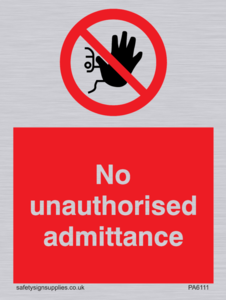 PA6111: No unauthorised admittance