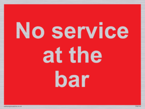 PA6144: No service at the bar