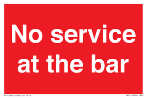 PA6144: No service at the bar