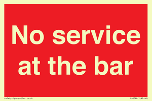 PA6144: No service at the bar