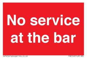 PA6144: No service at the bar