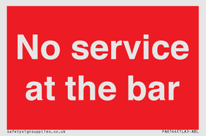 PA6144: No service at the bar