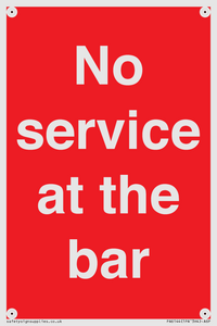 PA6144: No service at the bar