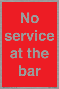 PA6144: No service at the bar