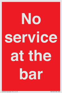 PA6144: No service at the bar