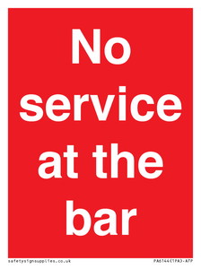 PA6144: No service at the bar