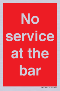 PA6144: No service at the bar