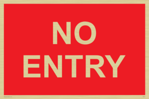 PA6154: NO ENTRY