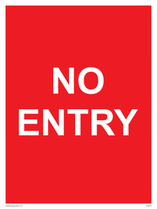 PA6154: NO ENTRY
