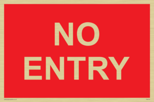 PA6154: NO ENTRY