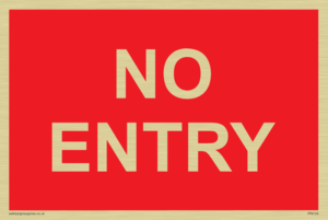 PA6154: NO ENTRY