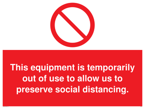 PA6162: This equipment is temporarily out of use to allow us to preserve social distancing.