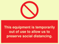PA6162: This equipment is temporarily out of use to allow us to preserve social distancing.