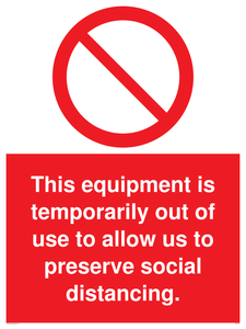 PA6162: This equipment is temporarily out of use to allow us to preserve social distancing.