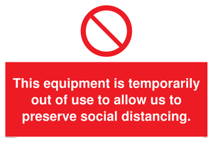 PA6162: This equipment is temporarily out of use to allow us to preserve social distancing.