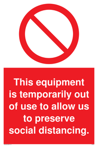 PA6162: This equipment is temporarily out of use to allow us to preserve social distancing.