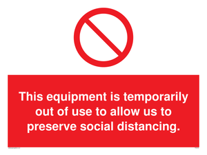 PA6162: This equipment is temporarily out of use to allow us to preserve social distancing.