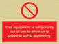 PA6162: This equipment is temporarily out of use to allow us to preserve social distancing.