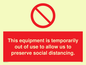 PA6162: This equipment is temporarily out of use to allow us to preserve social distancing.