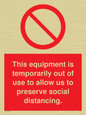 PA6162: This equipment is temporarily out of use to allow us to preserve social distancing.