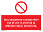 PA6162: This equipment is temporarily out of use to allow us to preserve social distancing.