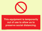 PA6162: This equipment is temporarily out of use to allow us to preserve social distancing.