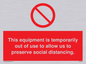 PA6162: This equipment is temporarily out of use to allow us to preserve social distancing.