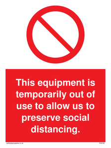 PA6162: This equipment is temporarily out of use to allow us to preserve social distancing.