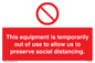 PA6162: This equipment is temporarily out of use to allow us to preserve social distancing.