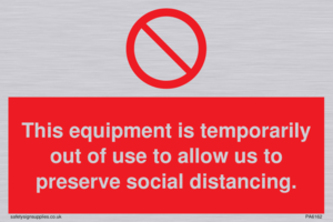 PA6162: This equipment is temporarily out of use to allow us to preserve social distancing.