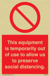 PA6162: This equipment is temporarily out of use to allow us to preserve social distancing.