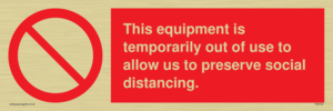 PA6162: This equipment is temporarily out of use to allow us to preserve social distancing.