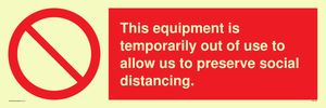 PA6162: This equipment is temporarily out of use to allow us to preserve social distancing.