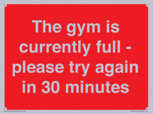 PA6191: The gym is currently full - please try again in 30 minutes