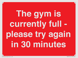 PA6191: The gym is currently full - please try again in 30 minutes