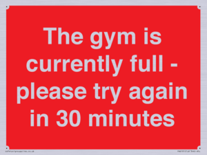PA6191: The gym is currently full - please try again in 30 minutes