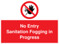 PA6204: No Entry Sanitation fogging in progress