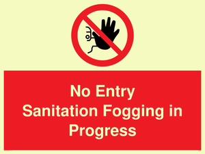 PA6204: No Entry Sanitation fogging in progress