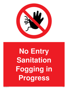 PA6204: No Entry Sanitation fogging in progress