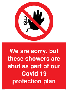 PA6213: We are sorry, but these showers are shut as part of our Covid 19 protection plan
