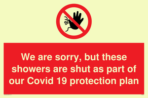 PA6213: We are sorry, but these showers are shut as part of our Covid 19 protection plan