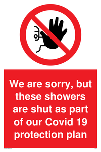 PA6213: We are sorry, but these showers are shut as part of our Covid 19 protection plan