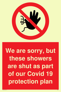PA6213: We are sorry, but these showers are shut as part of our Covid 19 protection plan