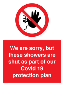 PA6213: We are sorry, but these showers are shut as part of our Covid 19 protection plan