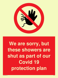 PA6213: We are sorry, but these showers are shut as part of our Covid 19 protection plan