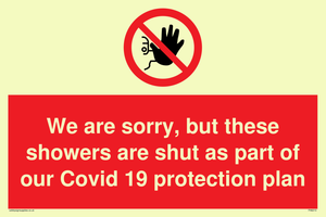 PA6213: We are sorry, but these showers are shut as part of our Covid 19 protection plan