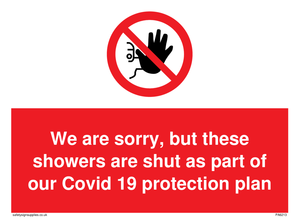 PA6213: We are sorry, but these showers are shut as part of our Covid 19 protection plan