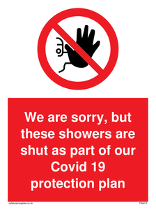 PA6213: We are sorry, but these showers are shut as part of our Covid 19 protection plan