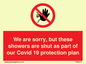 PA6213: We are sorry, but these showers are shut as part of our Covid 19 protection plan