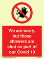 PA6213: We are sorry, but these showers are shut as part of our Covid 19 protection plan